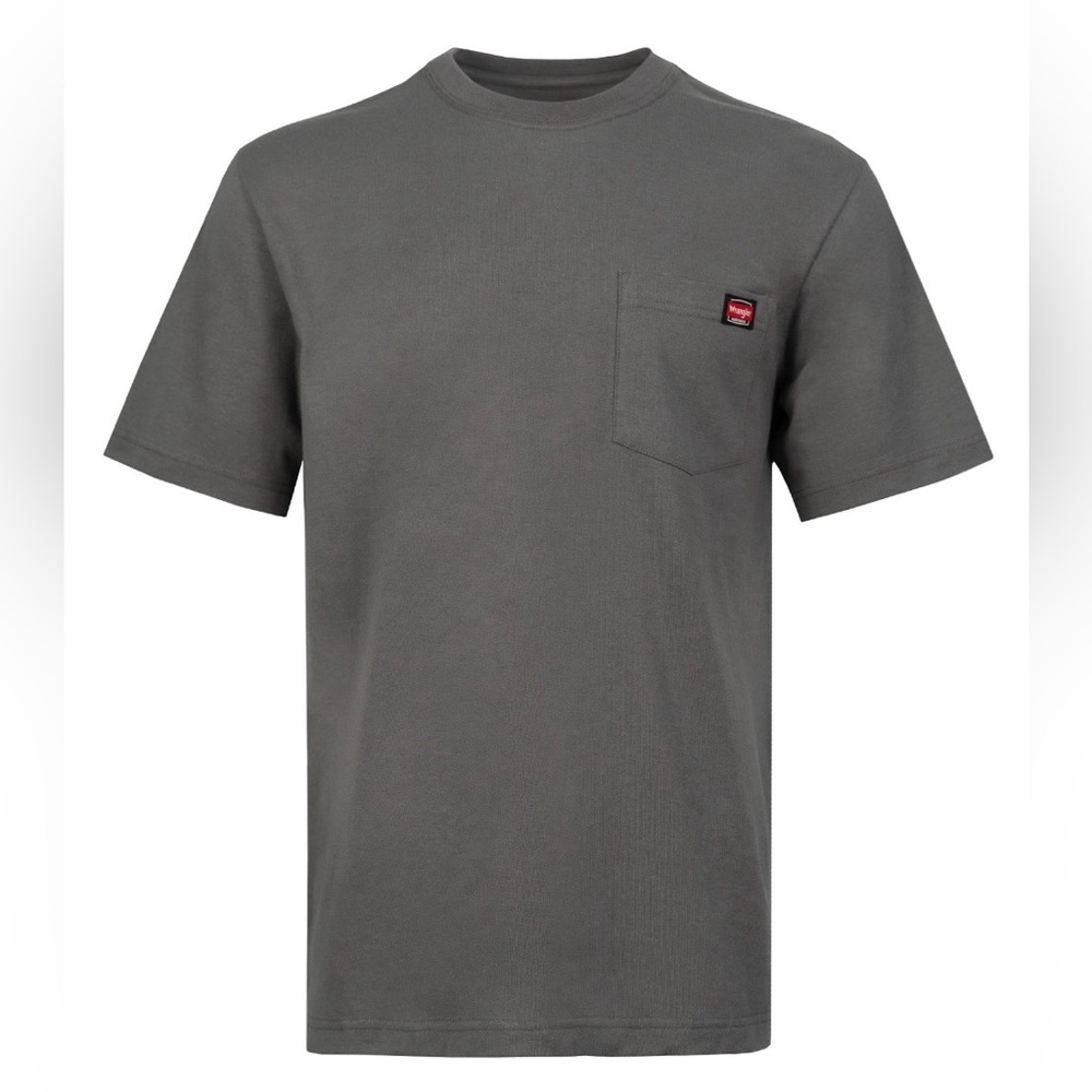 Wrangler Workwear Men's Short Sleeve Pocket T-Shirt, Charcoal Grey, Size 2XL
